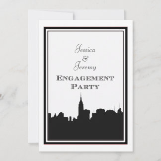 Invitation Silhouette de la skyline de NYC #2 DIY Engagement