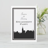 Invitation Silhouette de la skyline de NYC #2 DIY Engagement (Debout devant)