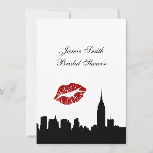 Invitation Silhouette de la skyline de NYC, Baiser ESB #1V En