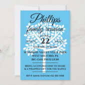 Invitation Silhouette de l'arbre blanc de la réunion de la fa (Devant)