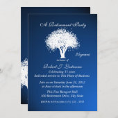 Invitation Silhouette de l'arbre de retraite (Devant / Derrière)