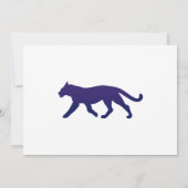 Invitation Silhouette de panthère violette - Choisir la coule (Dos)