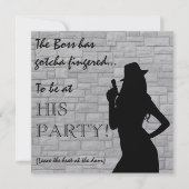 Invitation Silhouette de poule d'arme (Devant)