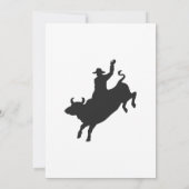 Invitation Silhouette de Rodeo Bull Ride (Dos)