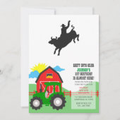 Invitation Silhouette de Rodeo Bull Ride (Devant)