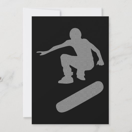 Invitation silhouette de skateboard (Devant)