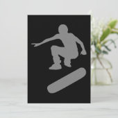 Invitation silhouette de skateboard (Debout devant)