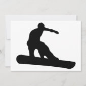 Invitation silhouette de snowboard (Devant)