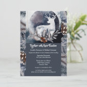 Invitation Silhouette de stade nuit forêt chute de forêt (Debout devant)