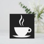 Invitation silhouette de tasse de café (Debout devant)