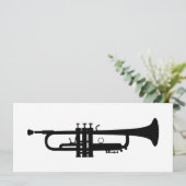 Invitation silhouette de trompette (Debout devant)