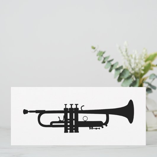 Invitation silhouette de trompette (Debout devant)
