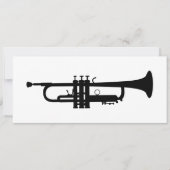 Invitation silhouette de trompette (Devant)