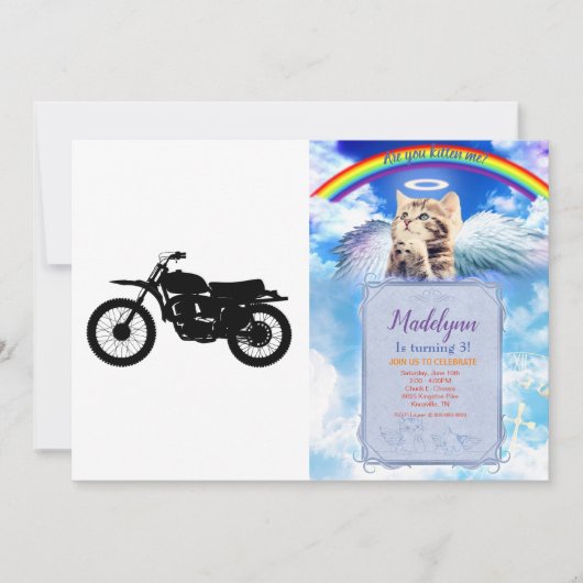 Invitation Silhouette de vélo noir - Choisissez la couleur de (Devant)