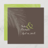 Invitation Silhouette des frondes de palmiers PixDezines (Devant / Derrière)