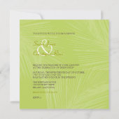 Invitation Silhouette des frondes de palmiers PixDezines (Dos)