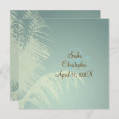 Invitation Silhouette des palmiers (Devant / Derrière)