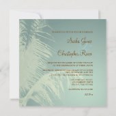 Invitation Silhouette des palmiers (Dos)