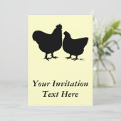 Invitation Silhouette d'Orpington (Debout devant)