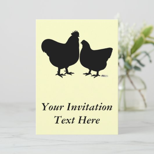 Invitation Silhouette d'Orpington (Debout devant)