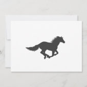 Invitation Silhouette du cheval de course - Choisissez la cou (Dos)