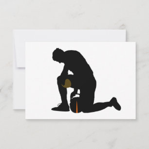 Invitation silhouette du footballeur