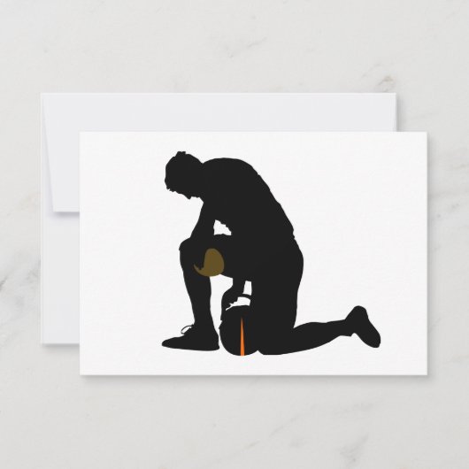 Invitation silhouette du footballeur (Devant)