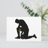 Invitation silhouette du footballeur (Debout devant)