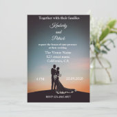 Invitation Silhouette Du Mariage De Mariée (Debout devant)