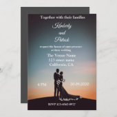 Invitation Silhouette Du Mariage De Mariée (Devant / Derrière)