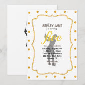 Invitation Silhouette d'une femme jouant au golf (Devant / Derrière)