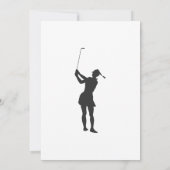 Invitation Silhouette d'une femme jouant au golf (Dos)