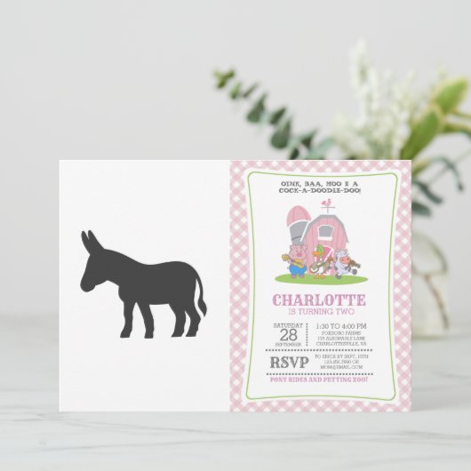 Invitation Silhouette d'une mule (Debout devant)