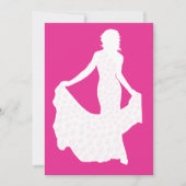 Invitation Silhouette élégante d'une femme en souffle (Devant)