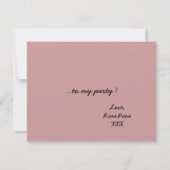 Invitation Silhouette et Roses (Dos)