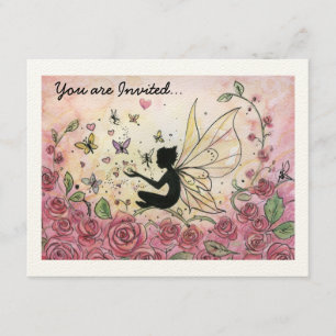 Invitation Silhouette et Roses