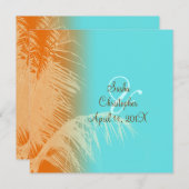 Invitation Silhouette feuille de noix de coco (Devant / Derrière)