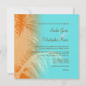 Invitation Silhouette feuille de noix de coco (Dos)