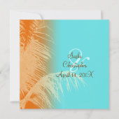 Invitation Silhouette feuille de noix de coco (Devant)