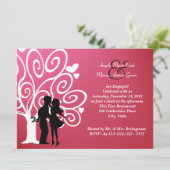 Invitation Silhouette fiançailles/Mariage (Debout devant)