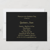 Invitation Silhouette Gold/Black Man 2025 Graduation Party (Dos)