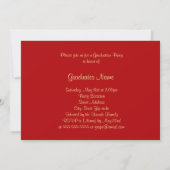 Invitation Silhouette Gold/Red Man 2025 Graduation Party (Dos)
