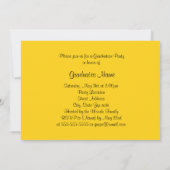 Invitation Silhouette jaune et noire 2025 Graduation Party (Dos)