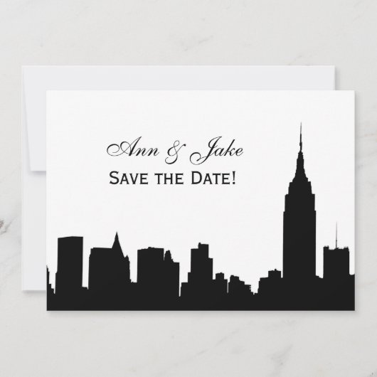 Invitation Silhouette large NYC do-it-yourself couleur BG Enr (Devant)