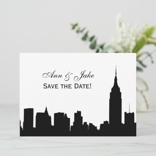 Invitation Silhouette large NYC do-it-yourself couleur BG Enr (Debout devant)