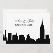 Invitation Silhouette large NYC do-it-yourself couleur BG Enr (Devant / Derrière)