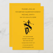 Invitation Silhouette Master Drummer Anniversaire (Devant / Derrière)