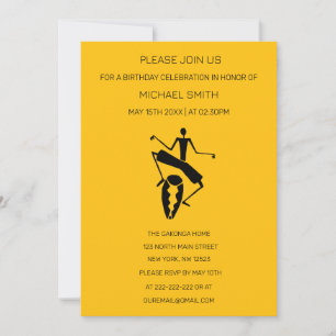 Invitation Silhouette Master Drummer Anniversaire