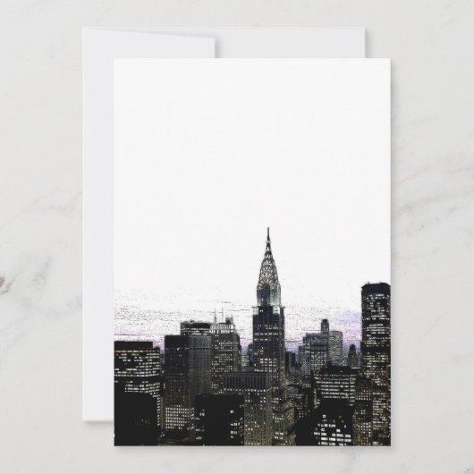 Invitation Silhouette New York (Devant)
