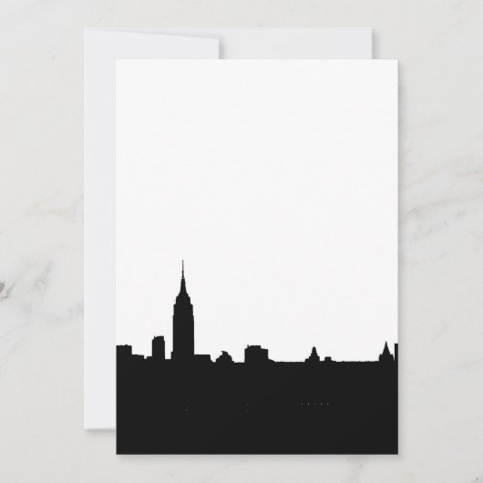 Invitation Silhouette New York Noir & Blanc (Devant)